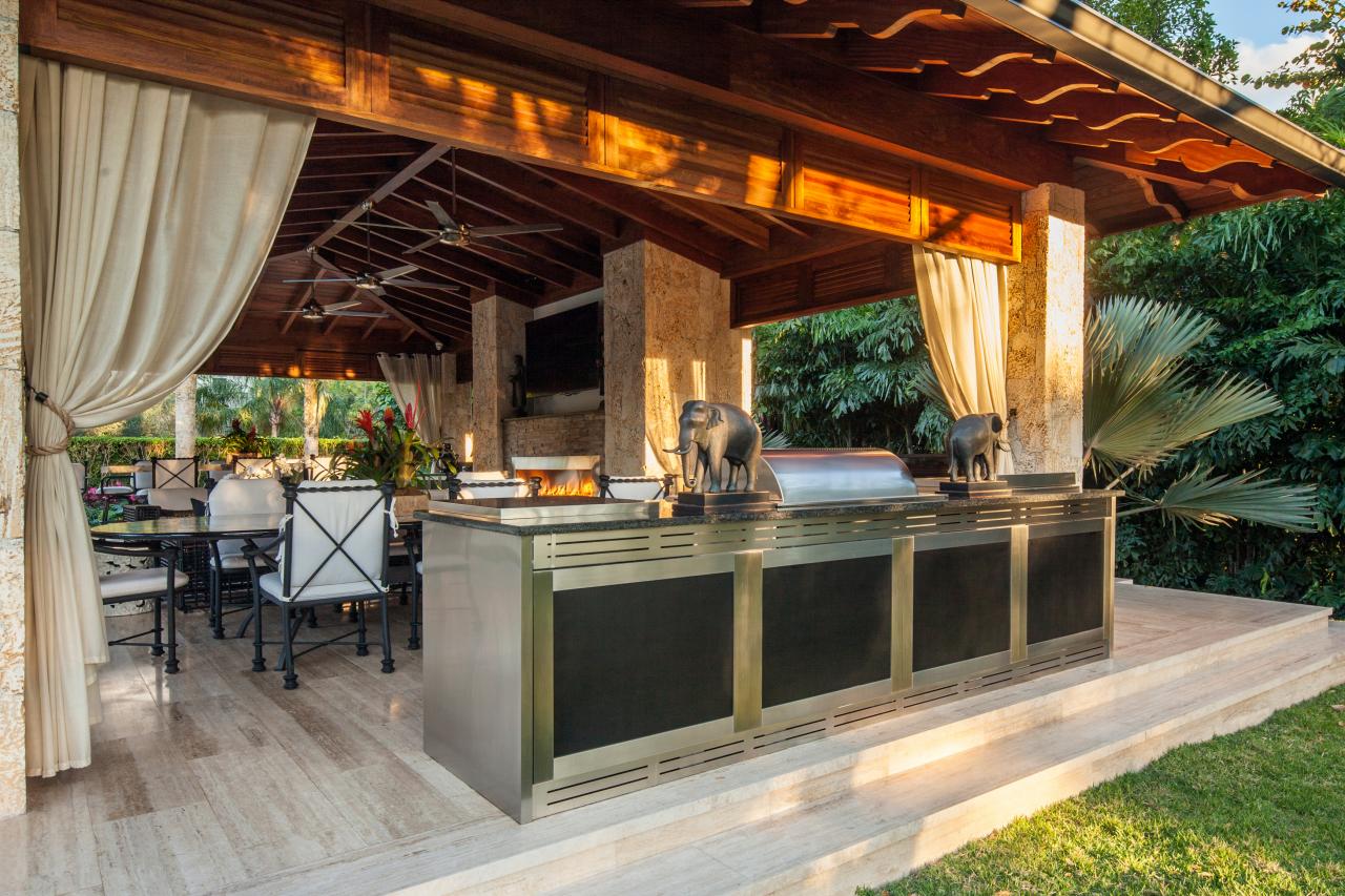 Outdoor Kitchen With Subtle Bali Style | HGTV