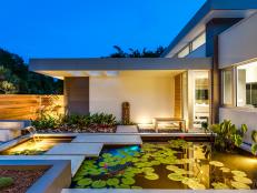 Enchanting Courtyard with Lotus Pond