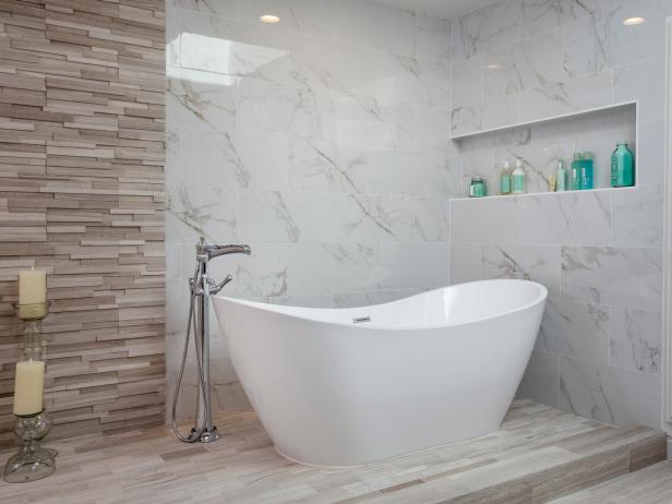 Master Bathroom Wet Room With Freestanding Tub Hgtv