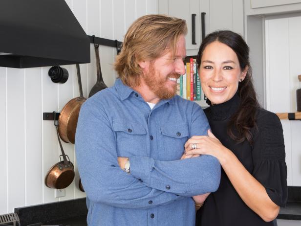 Chip and Joanna Gaines in the Ballas' remodeled kitchen, as seen on Fixer Upper. (portrait)