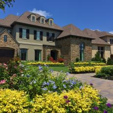 Front Yard Landscaping With Yellow Plants