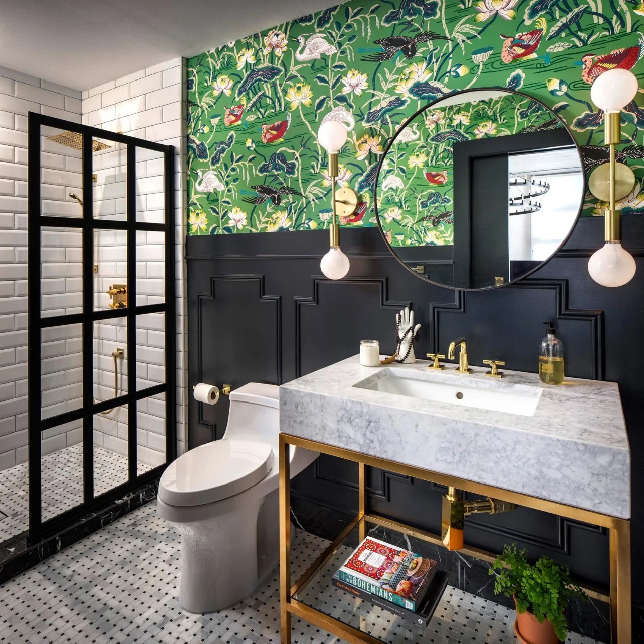 54 Ways to Use Bold Wallpaper In Your Bathroom | HGTV