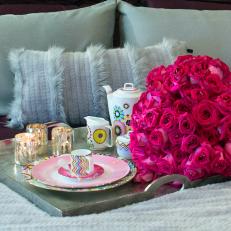 Breakfast in Bed Tray With Roses