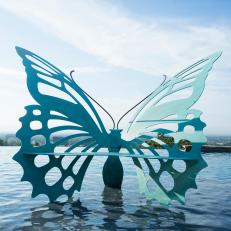 Butterfly Statue in Water