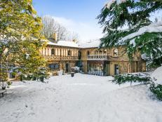 French Mansion in Snow