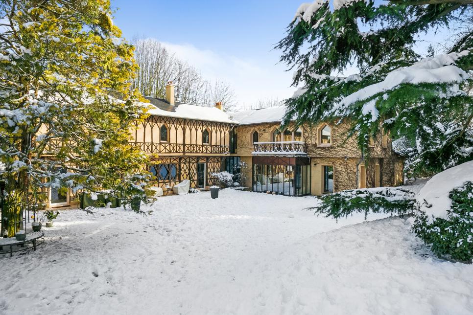 French Mansion in Snow