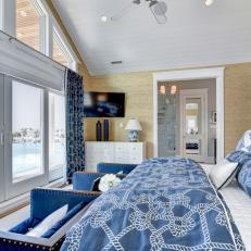 Coastal Master Bedroom With Bay View