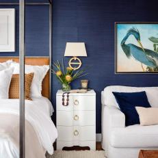 Navy and White Master Bedroom