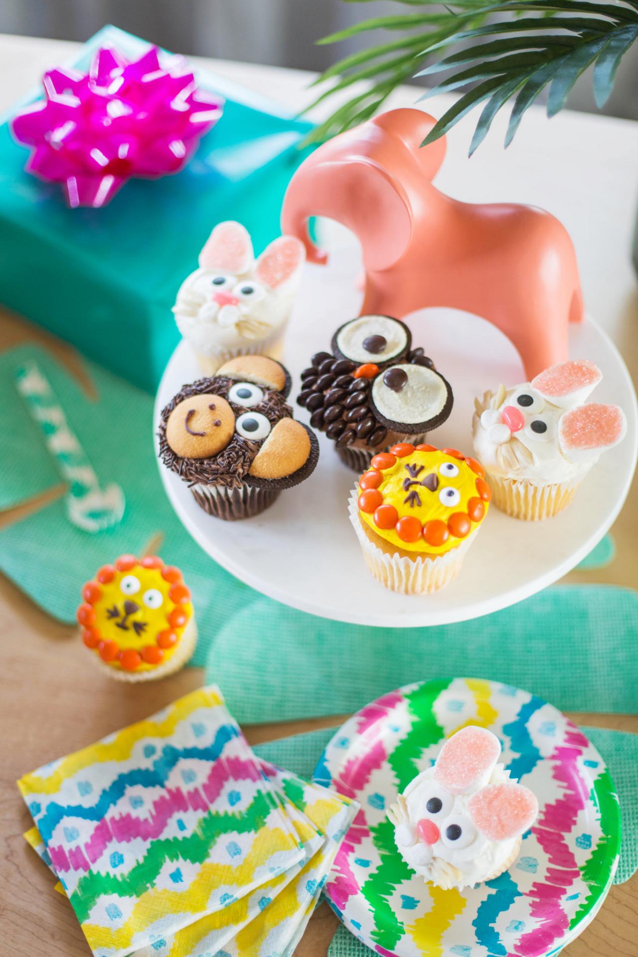 How To Turn Store-Bought Cupcakes Into Cute Emoji Animals | HGTV