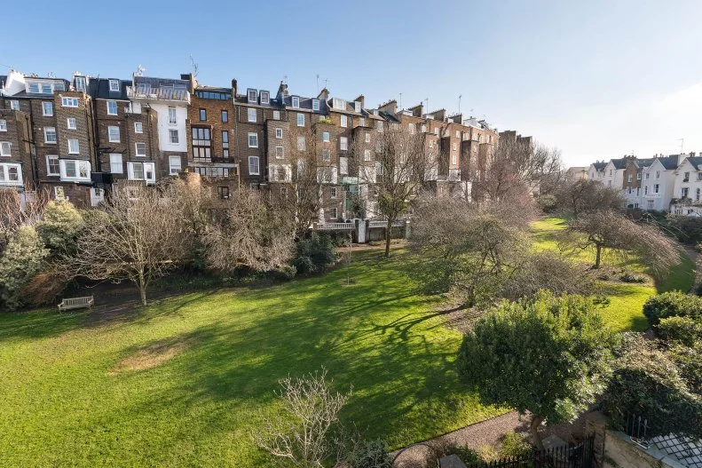 traditional townhouse and gardens