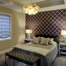 Basement Bedroom - Wallpaper Accent