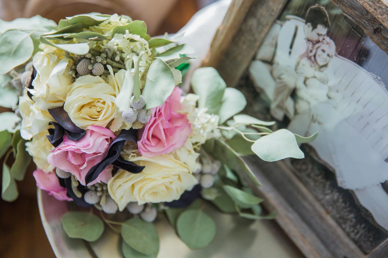 Dried Flower Bouquet Wedding Bridal Pale Peach Blush Etsy