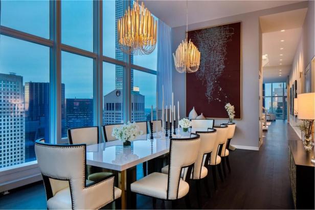 Modern Dining Room With Skyline View | HGTV