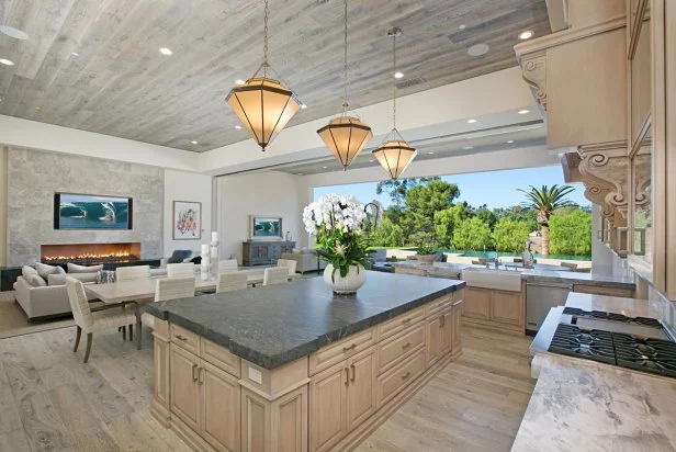 Contemporary Kitchen With Diamond-Shaped Pendants | HGTV