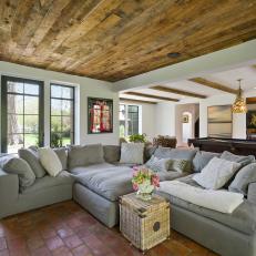 Mediterranean Living Room With Terra Cotta Floor Mediterranean Living Room With Terra Cotta Floor