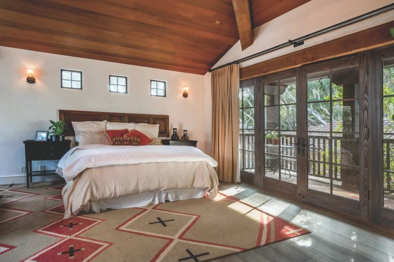 Mediterranean Bedroom With Balcony