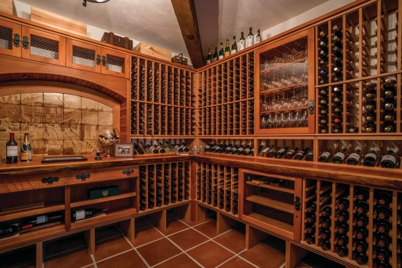 Wine Cellar With Wood Racks
