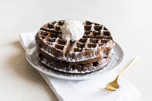 Dark Chocolate Belgian Waffles