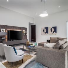 Modern Family Room with Plenty of Space for Entertaining 