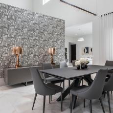 Touches of Texture and Glam in Dining Room