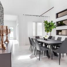 Natural Light Makes Neutral Dining Room Feel Warm and Open