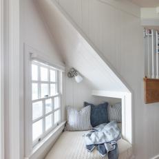 Country Window Seat Under Stairs
