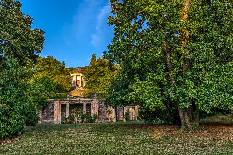 Italian villa with traditional nymphaeum 