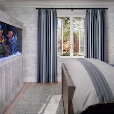 Bedroom with Large Fish Tank