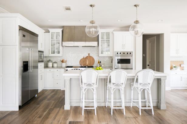 White, Bright Kitchen and Living Room | Tracy Lynn Studio | HGTV