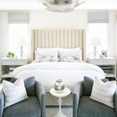 Modern Bedroom with Upholstered Headboard
