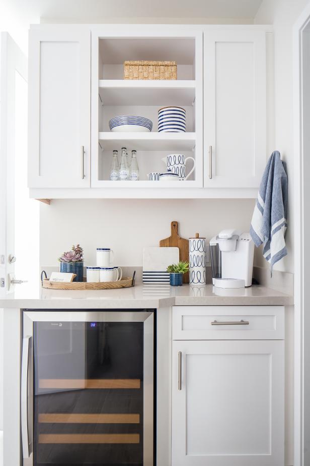 Contemporary Kitchen Detail With White Cabinets And ...