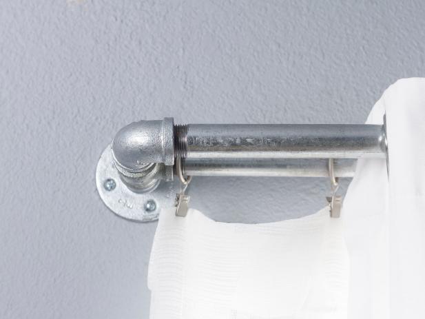 HGTV shows you how to make a galvanized double curtain rod