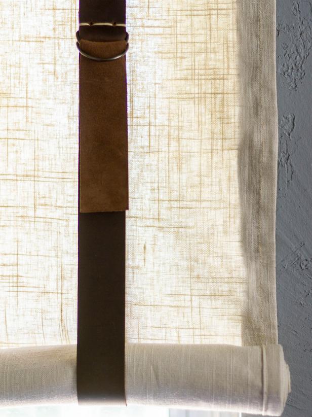 HGTV shows you how to make your own linen and leather roll shades
