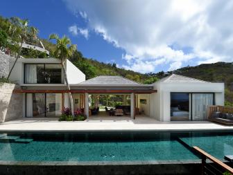 Modern Tropical Exterior and Pool