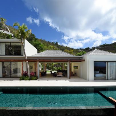 Modern Tropical Exterior With Pool