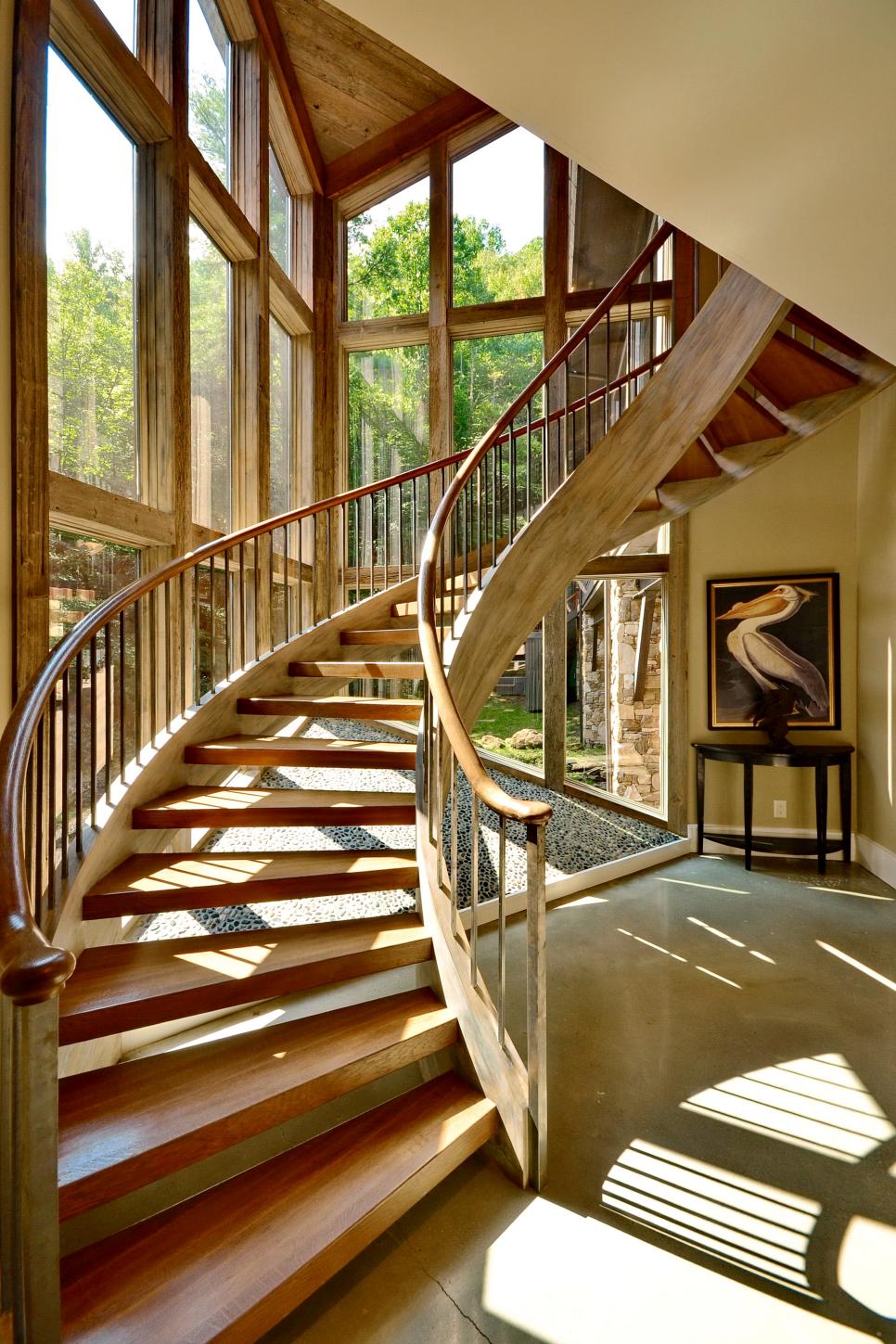 Spiral Staircase With Wood Siding HGTV