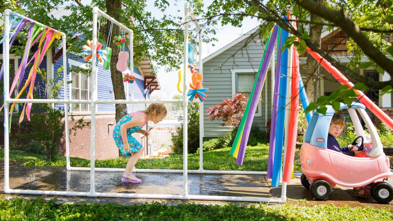 DIY PVC Pipe Kid s Car Wash HGTV