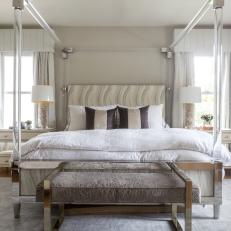 Gray and White Dreamy Master Bedroom