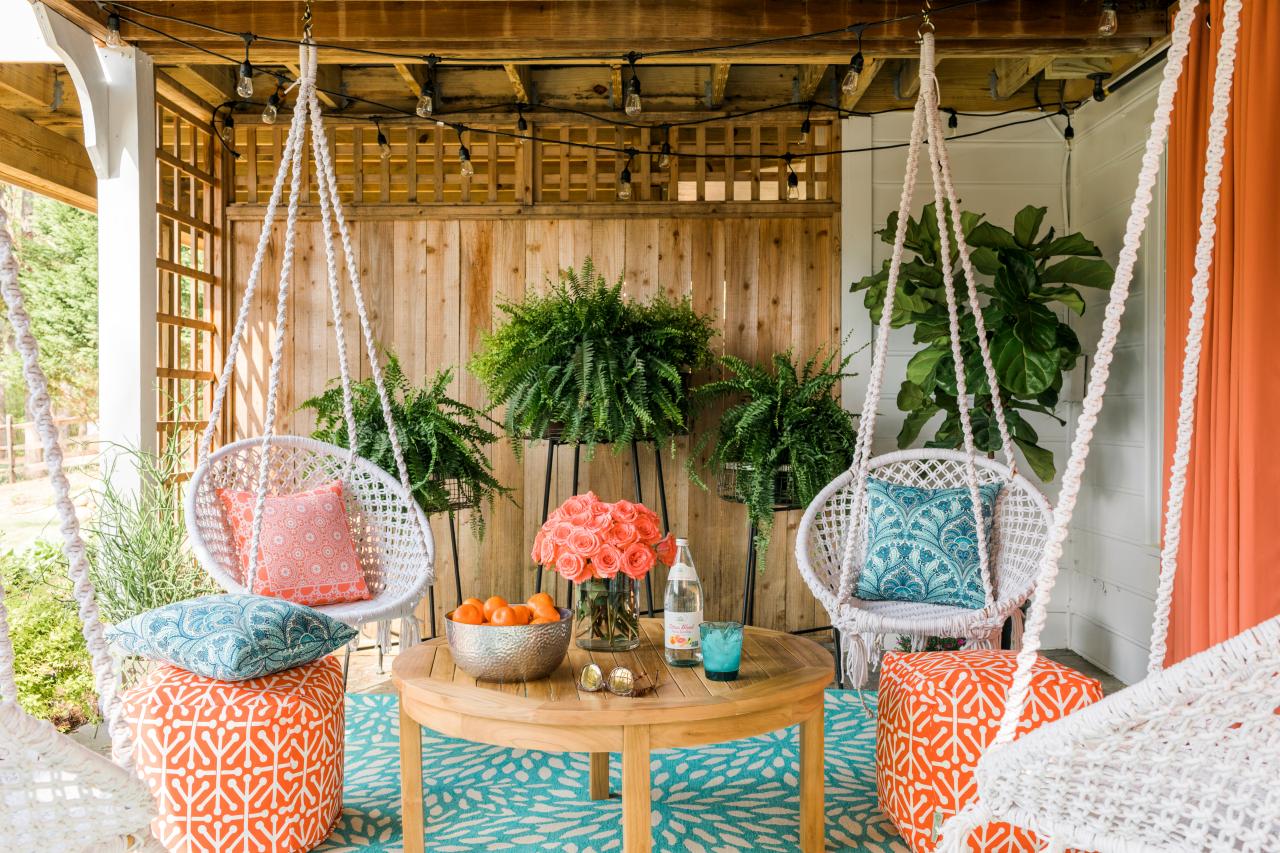 Boho Chic Covered Porch HGTV