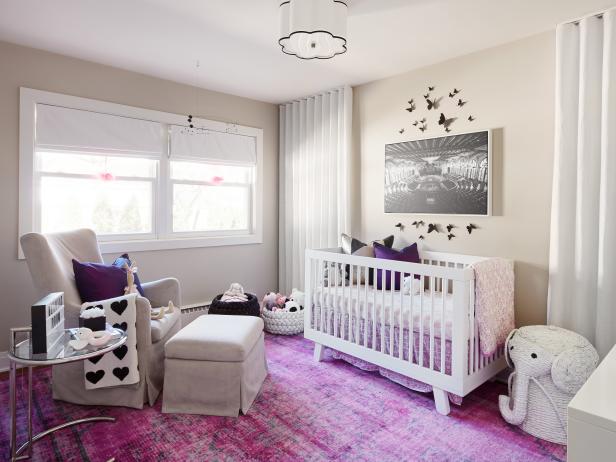 purple nursery rug