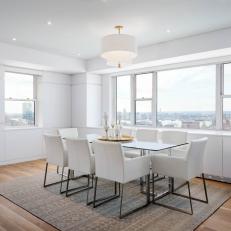 Formal Dining Room Includes Views of NYC 
