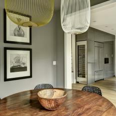 Pendant Lights Complement Wire-Backed Chairs