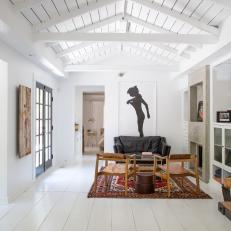 Living room: Painted Plank Douglas Fir Floors