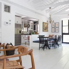 Cottage Style: Crisp White Living/Dining room