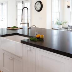 Second Island Features Farmhouse Sink