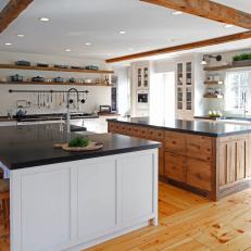 Farmhouse Kitchen With Warm Wood Elements