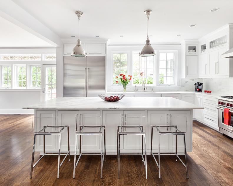 Chef Kitchen With Lucite Barstools