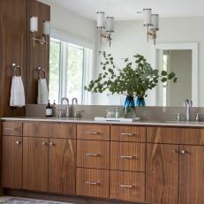 Modern Master Bathroom with Show-Stopping Cabinets