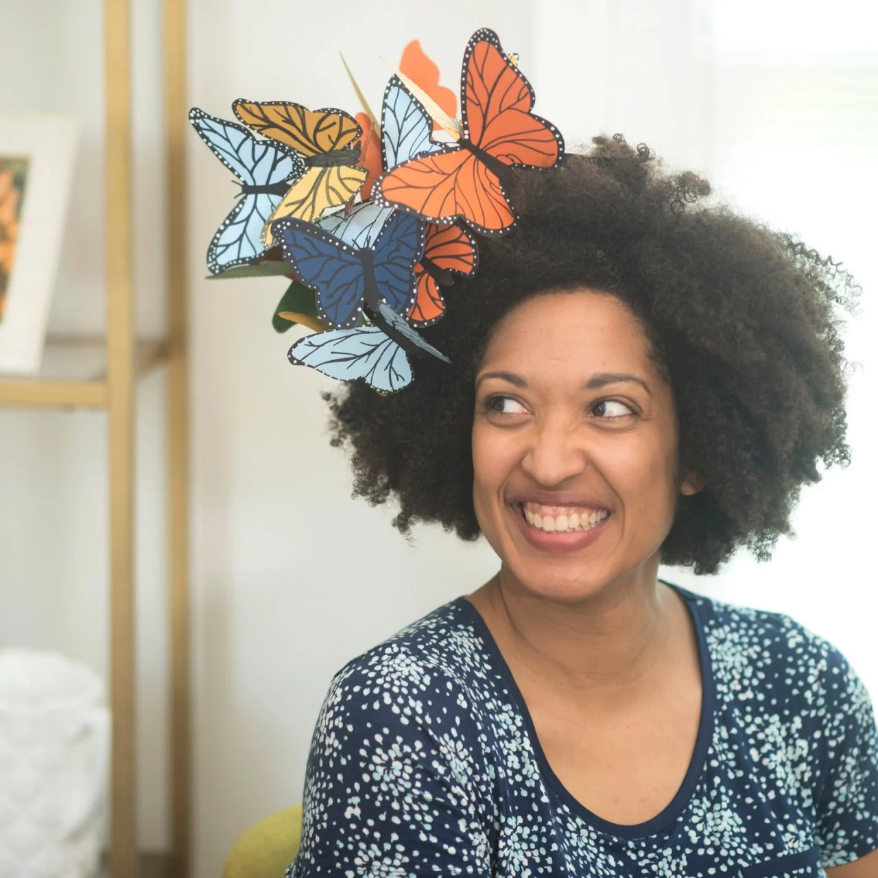 CUSTOM Monarch top Butterfly Queen Jeweled Headpiece