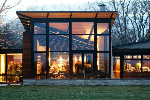 Back Exterior With Glass And Steel Wall - Exterior Glass Walls Residential Back Exterior With Glass And Steel Wall - Exterior Glass Walls Residential